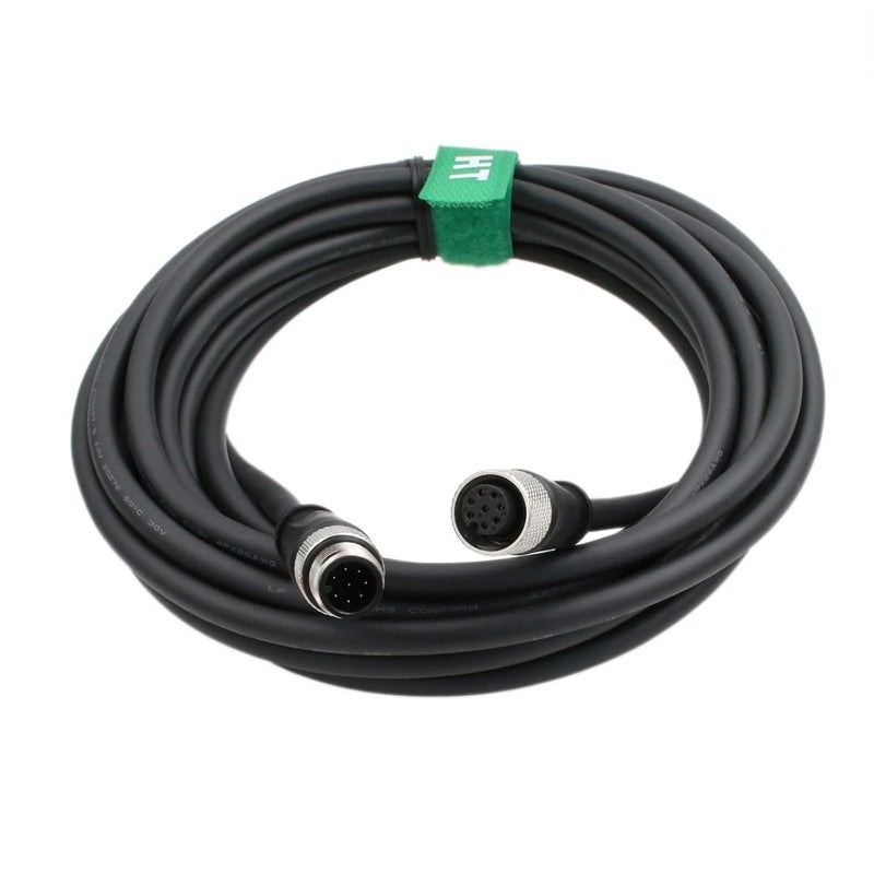 HangTon M12 A Coded 8 pin Female to 8 pin Male Cable for Cognex in-Sight Remote Head Camera Sensor Actuator Profibus Automation 2M - Image 2